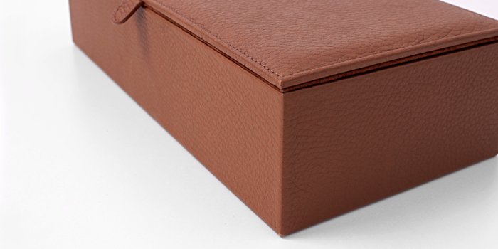 Cajas de almacenamiento en cuero